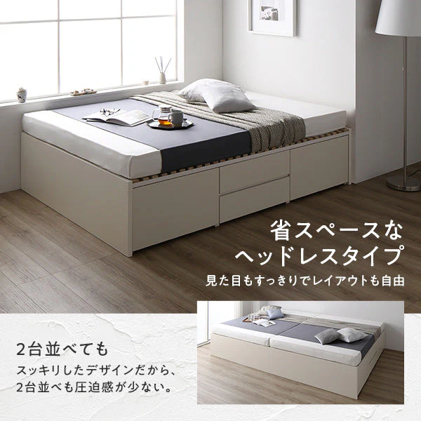 【組立設置サービス付き】日本製 引出しタイプを選べる すのこ チェストベッド（ヘッドレス） ブラウン - Image 8
