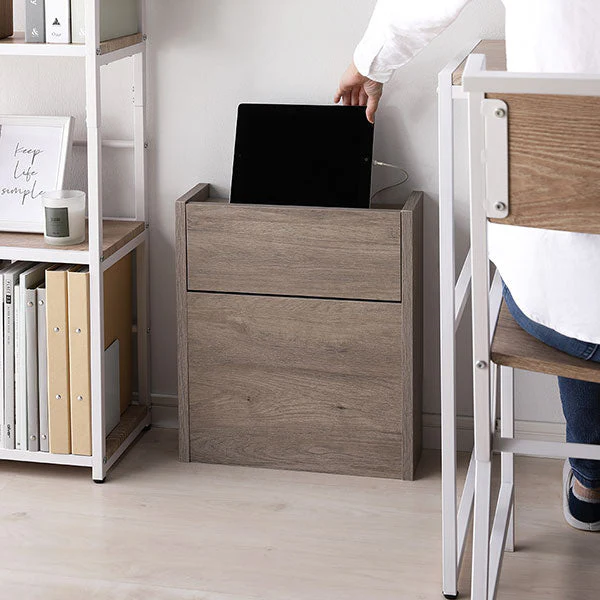ケーブル収納BOX シリーズ 『Nelio ネリオ』レギュラータイプ [幅40cm] ブラウン - Image 9