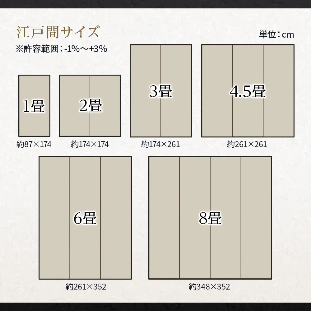 洗える い草調 ラグマット 日本製 本間6畳(約286.5×382cm) ブラック - Image 15