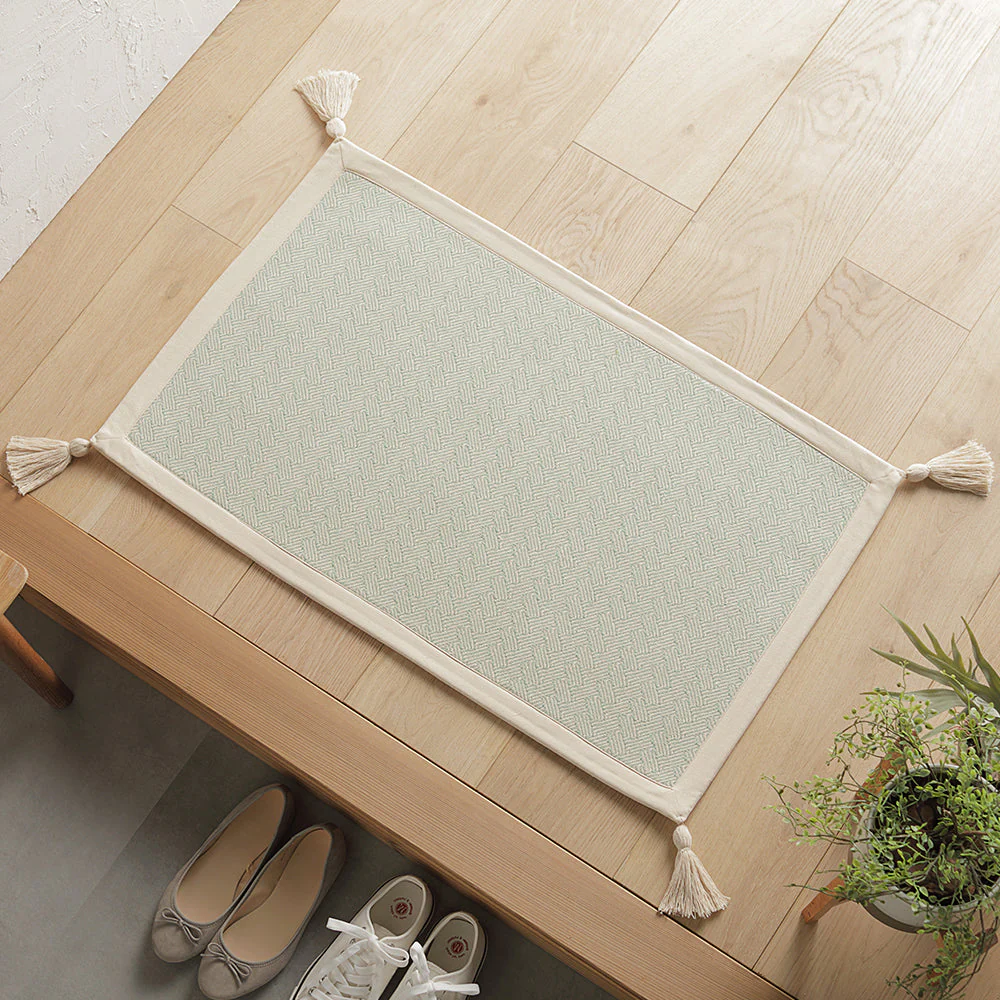 洗濯機で洗えるさらふわコットンラグ 約50×80cm グレー - Image 23