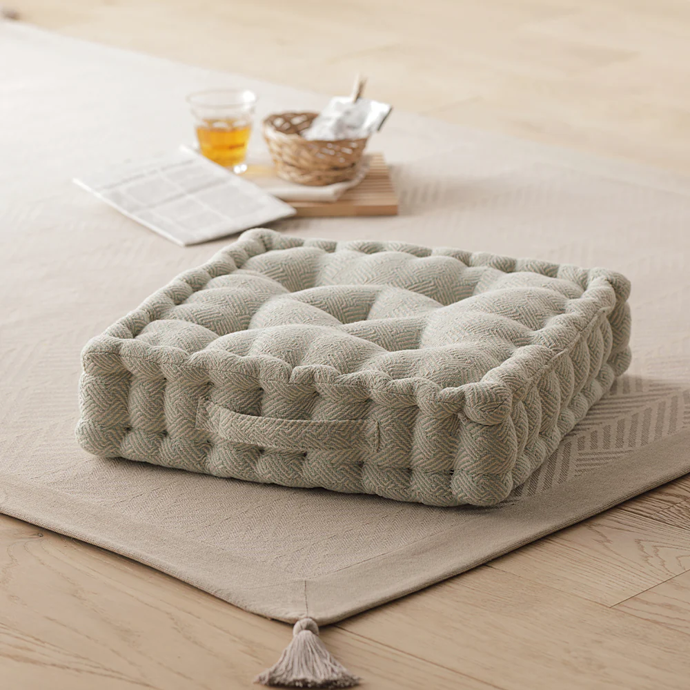 さらふわコットン インド綿 スクエアクッション グレー - Image 19