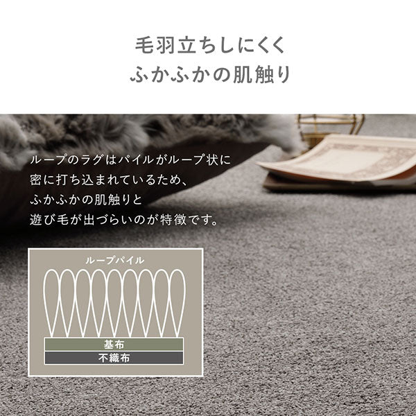 フリーカット 平織カーペット 抗菌防臭 防炎 グレー - Image 8