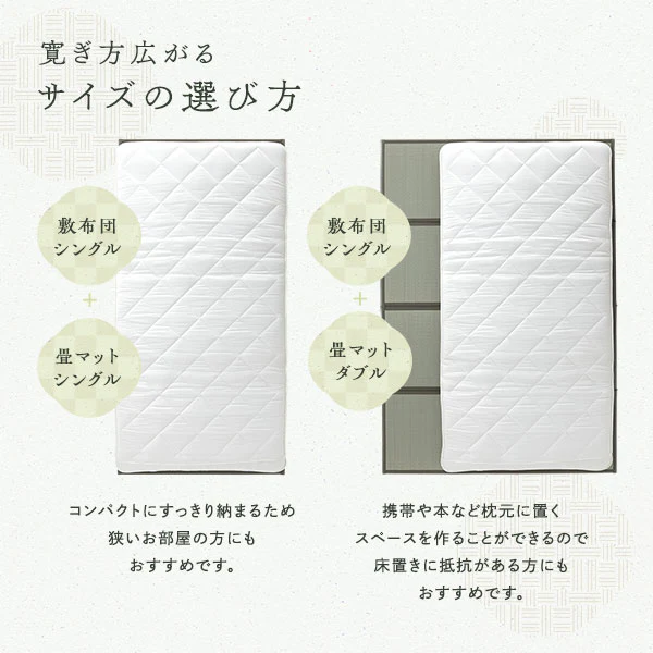 天然い草 4つ折り 畳マットレス 単品 双目織 - Image 17