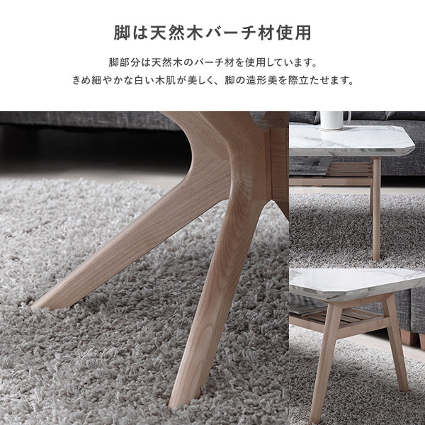 大理石調 デザイン ローテーブル 長方形 - Image 6