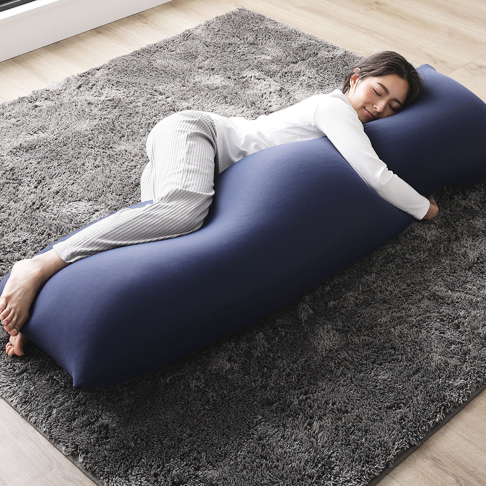 日本製 抱き枕ビーズクッション ブラウン - Image 3
