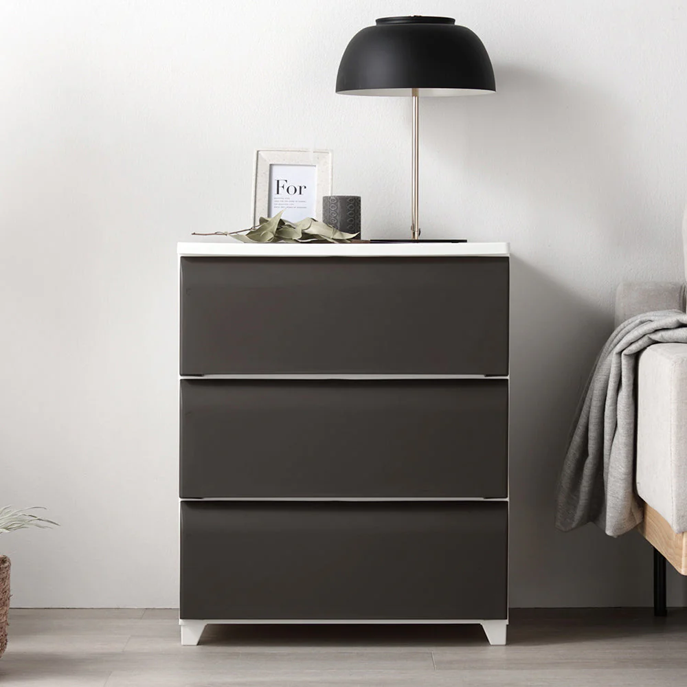 ホコリが入りにくいチェスト プラスチック製 日本製 ワイド・3段 レッド - Image 28
