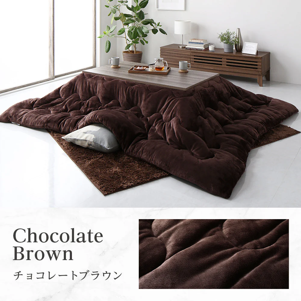 フランネルこたつ掛け布団（シンサレート中綿入り） 単品 チャコールグレー - Image 3
