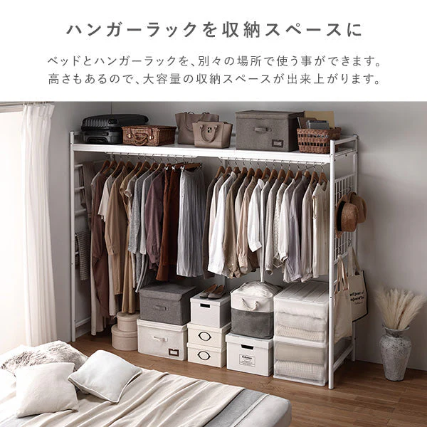 ベッド上収納 ハンガーラック 単品 ブラック - Image 12