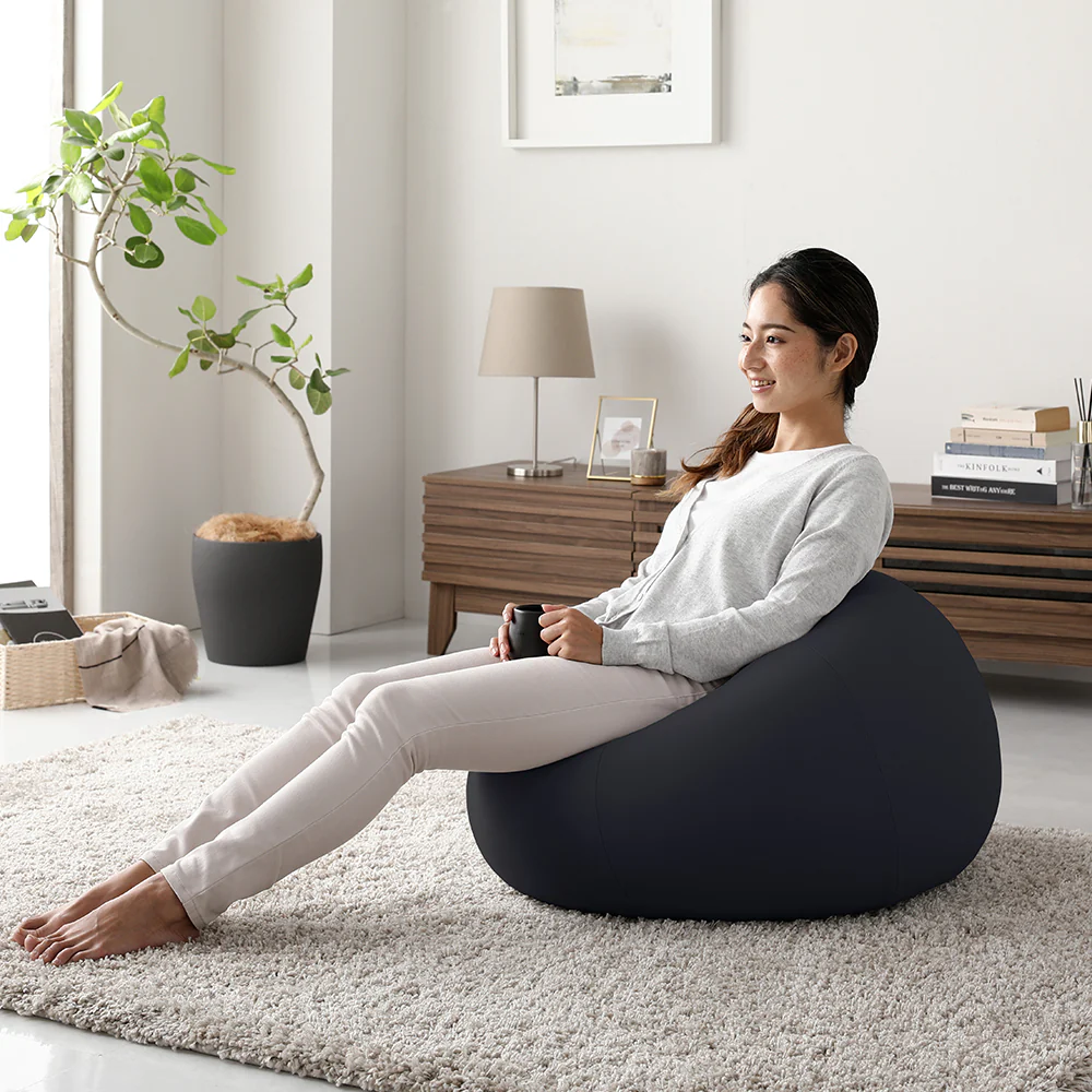 サークル型 ビーズクッション『Ingram イングラム』 ベージュ - Image 25
