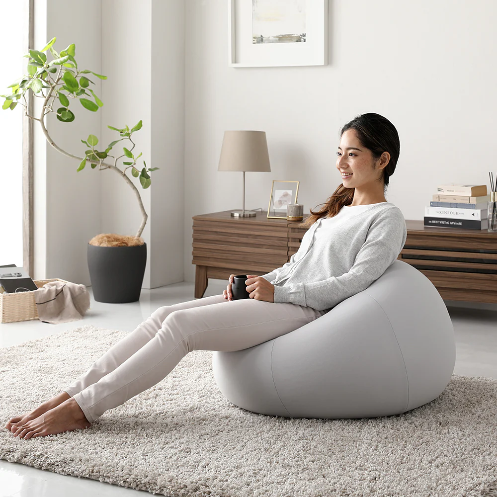 サークル型 ビーズクッション『Ingram イングラム』 ベージュ - Image 24