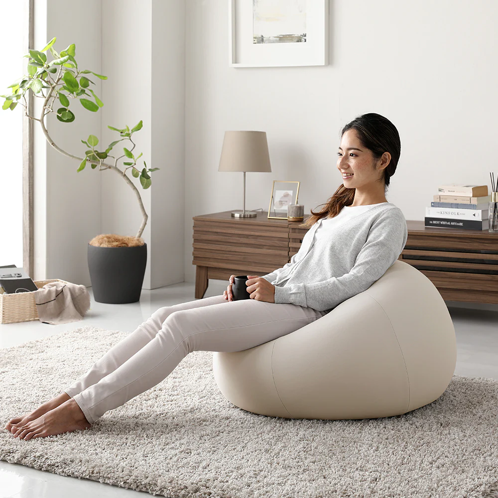 サークル型 ビーズクッション『Ingram イングラム』 ネイビー - Image 24
