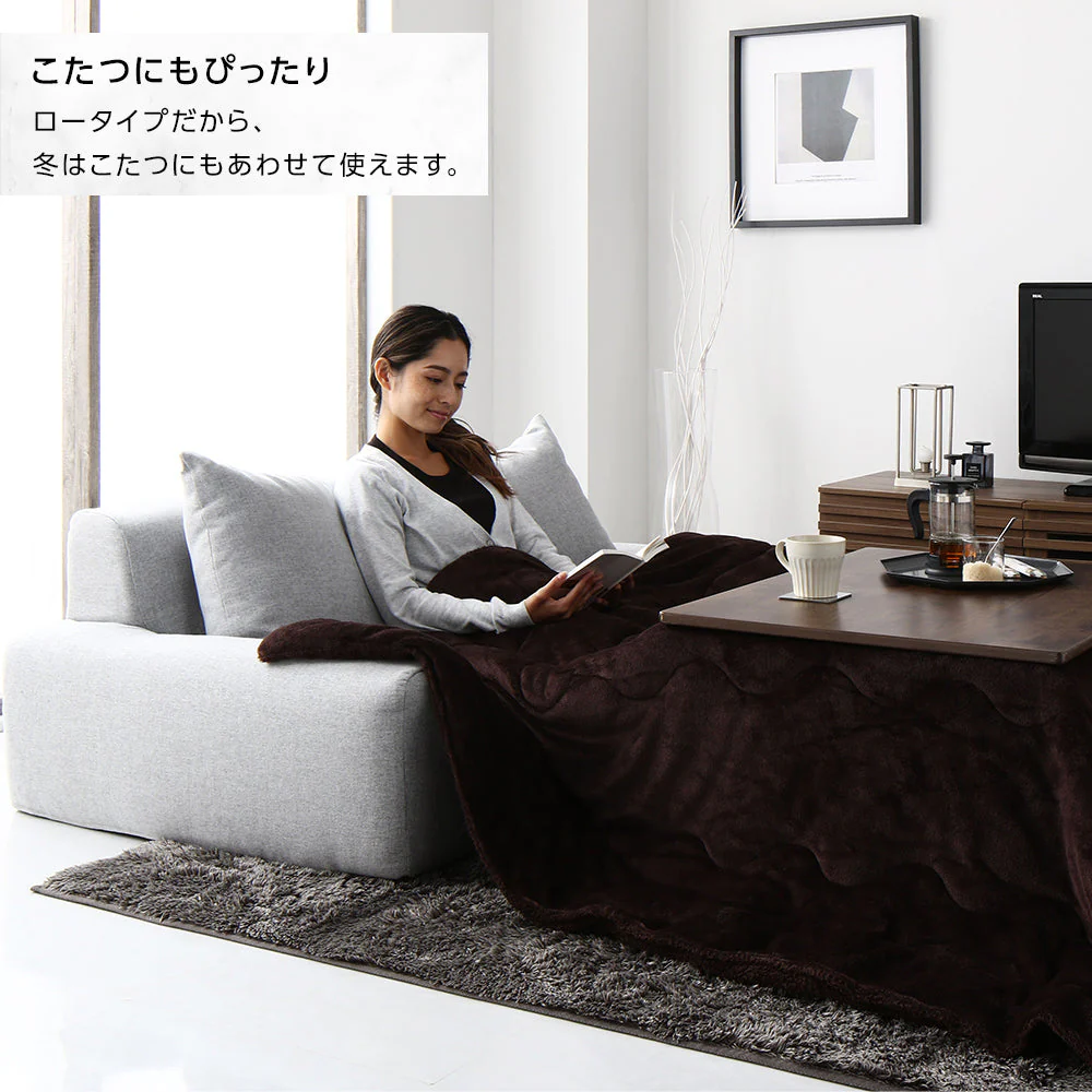 日本製 フロアこたつソファ（2人掛け） ネイビー - Image 7