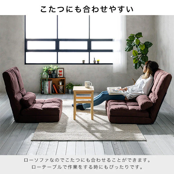 コンパクト 3WAYソファベッド グレー 1人掛け - Image 15