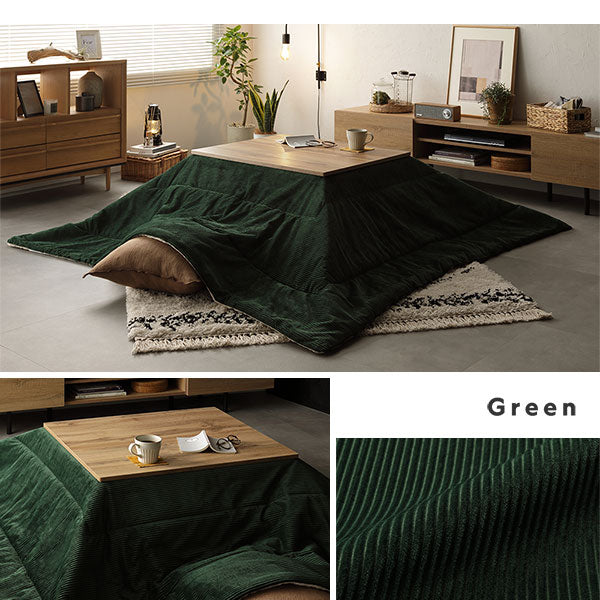 3WAYこたつ掛け布団 単品 コーデュロイ グリーン - Image 3