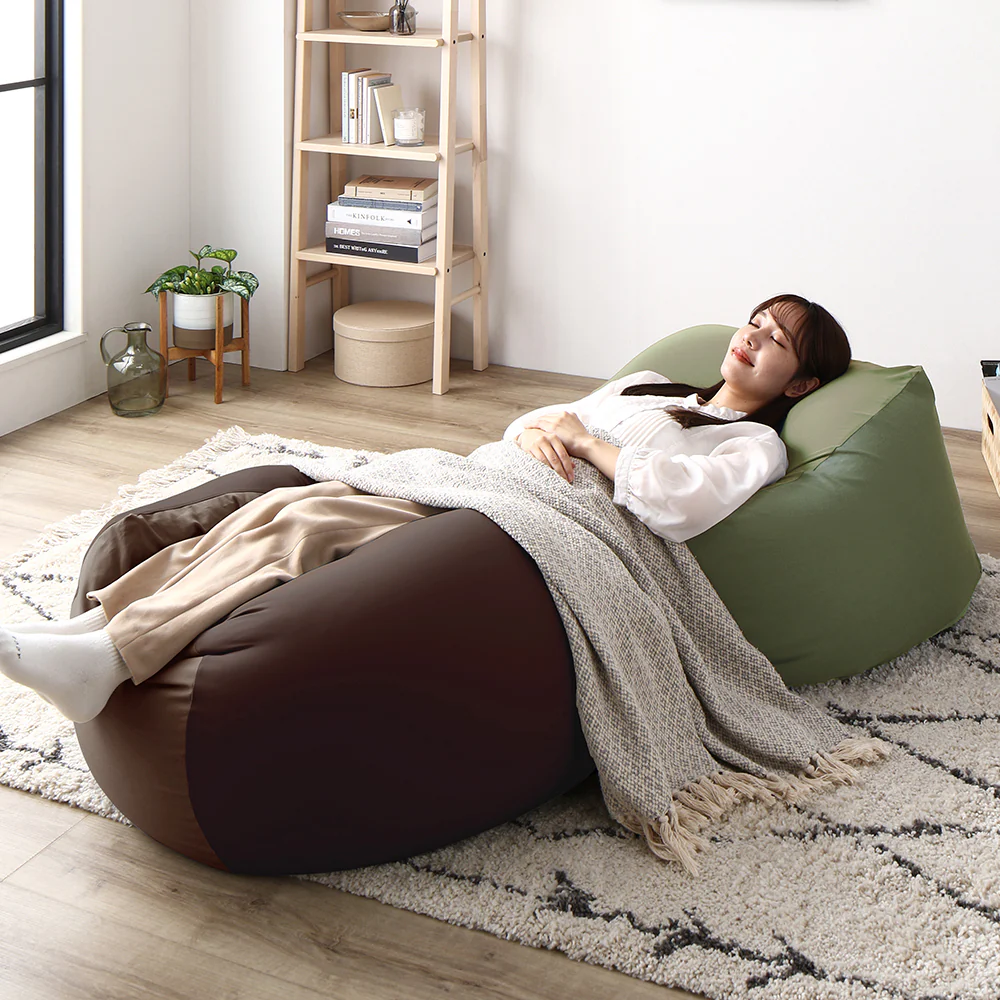 日本製 ビーズクッション 『STIIBO』 2個セット ブラウン・ブラウン - Image 34