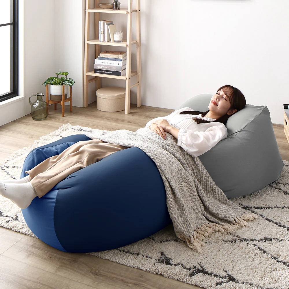日本製 ビーズクッション 『STIIBO』 2個セット グレージュ・グレージュ - Image 32