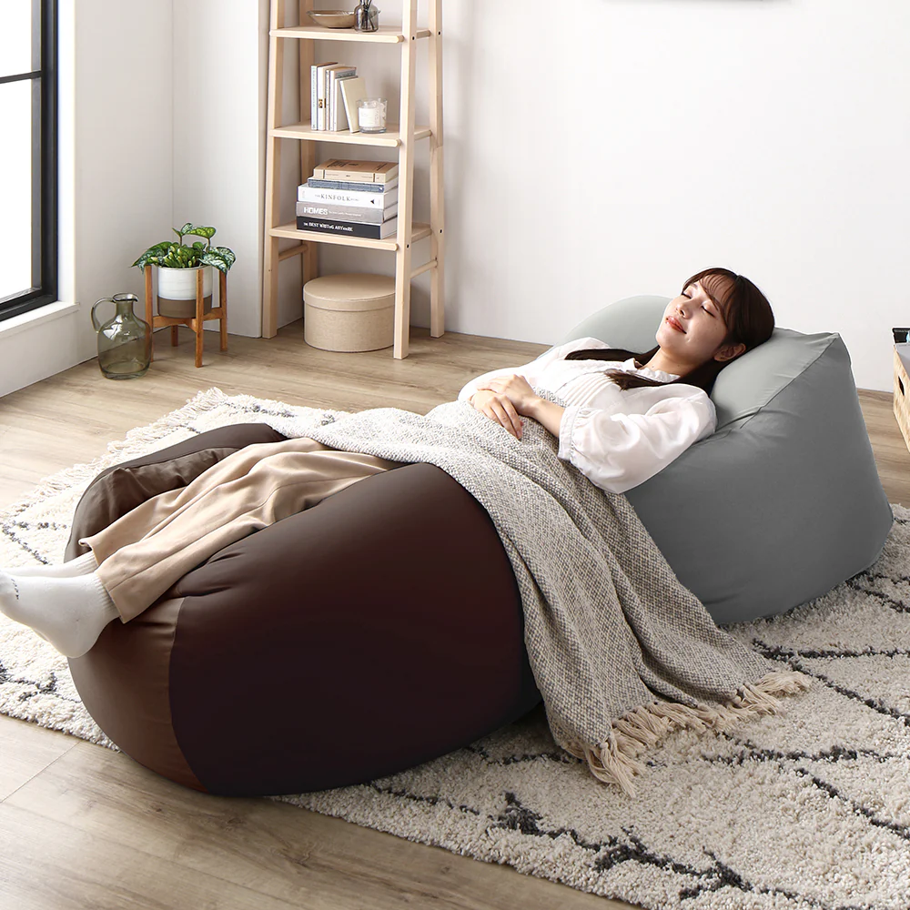 日本製 ビーズクッション 『STIIBO』 2個セット グレージュ・グレージュ - Image 34
