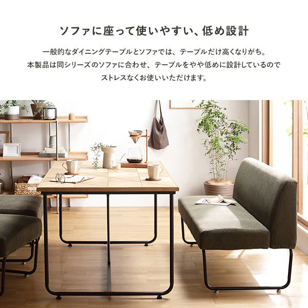 古材風ヴィンテージ ソファダイニング オットマン グレー - Image 12
