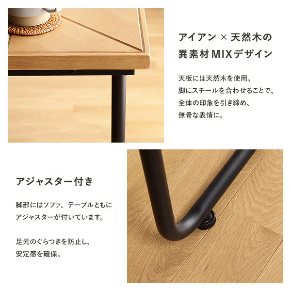 古材風ヴィンテージ ソファダイニング ベンチ グレー - Image 11