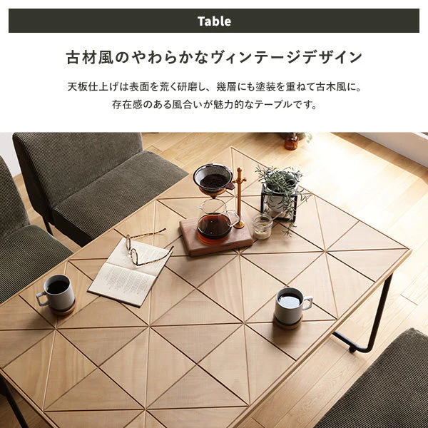 古材風ヴィンテージ ソファダイニング ベンチ ネイビー - Image 10