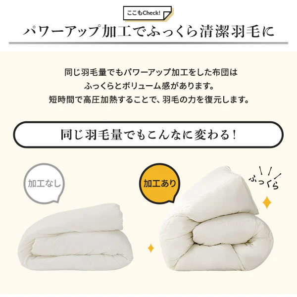 日本製 羽毛掛け布団 ダウン率93% ネイビー - Image 8