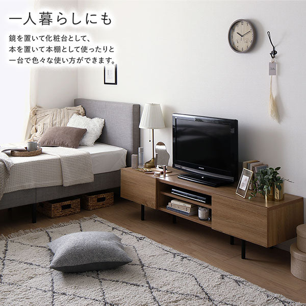 異素材MIX ワイド テレビボード 『Stova ストーヴァ』 幅180cm ブラック - Image 19