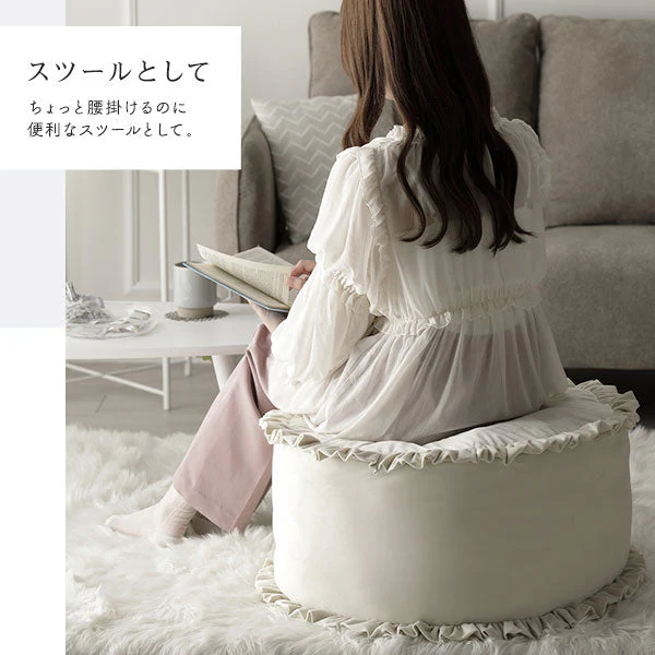 ニュアンスカラー 布団が収納できるクッションカバー ピンク - Image 4