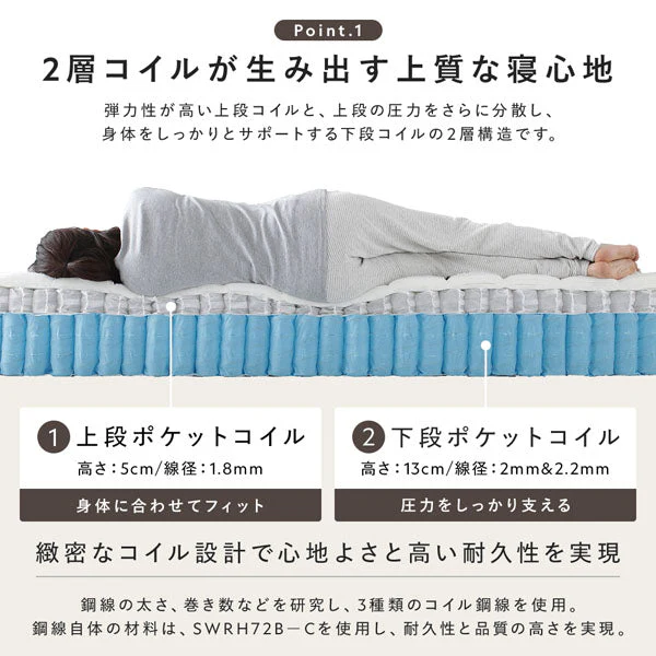 コンセント 棚付き 頑丈すのこベッド 連結サイズ 耐荷重650kg『Forteo フォルテオ』 ブラック - Image 20