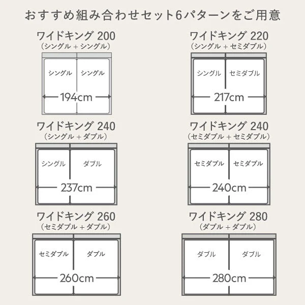 ホテルスタイルベッド LED照明・引き出し収納付き 2台セット『Rizon ライゾン』ストーングレー - Image 2