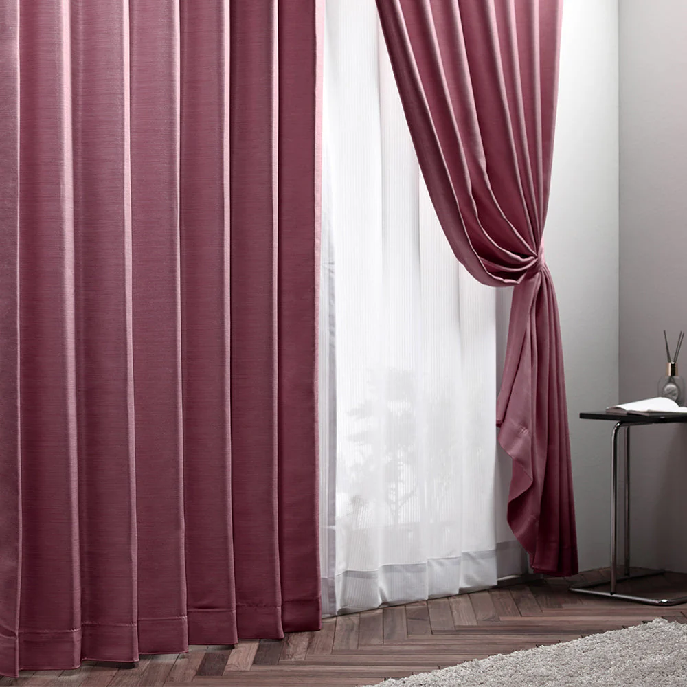 【ドレープ1枚】日本製 2級遮光 和の美しい色合いと光沢の上質カーテン 幅200cm×1枚 ピンク（桜） - Image 38