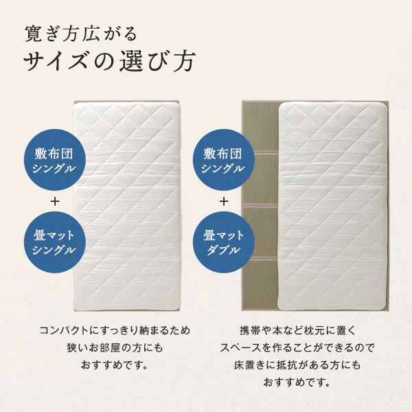 天然い草 4つ折り 畳マットレス 単品 目積織 - Image 17