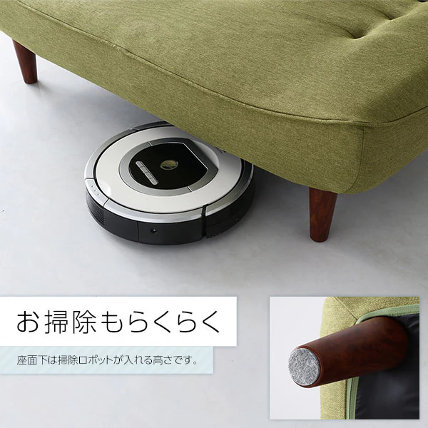 日本製 ポケットコイル オットマン単品 PVC生地 アイボリー - Image 13
