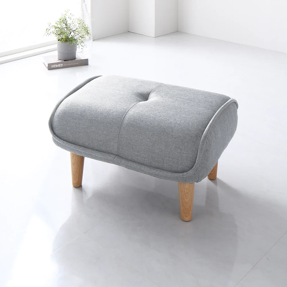 日本製 ポケットコイル オットマン単品 PVC生地 アイボリー - Image 21