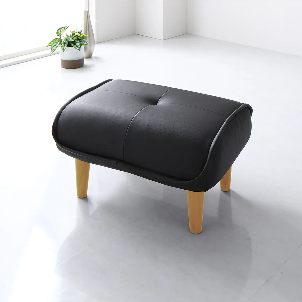 日本製 ポケットコイル オットマン単品 PVC生地 アイボリー - Image 30