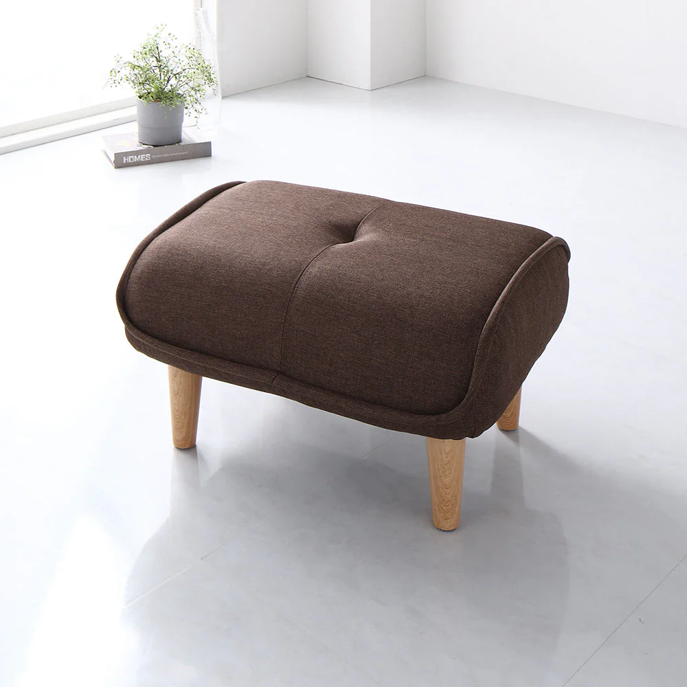 日本製 ポケットコイル オットマン単品 PVC生地 ブラウン - Image 23