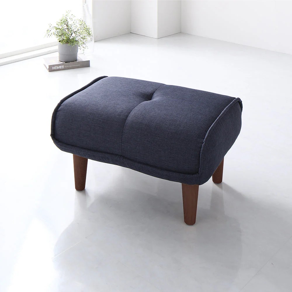 日本製 ポケットコイル オットマン単品 ファブリック生地 インディゴブルー - Image 17