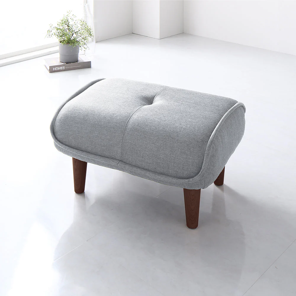 日本製 ポケットコイル オットマン単品 ファブリック生地 インディゴブルー - Image 21