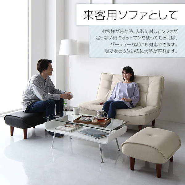 日本製 ポケットコイル オットマン単品 ファブリック生地 レッド - Image 9
