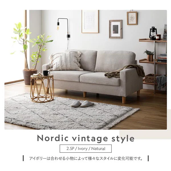 2人掛け 洗える着替えソファ『＆NAME アンドネーム』ダスティブルー - Image 19