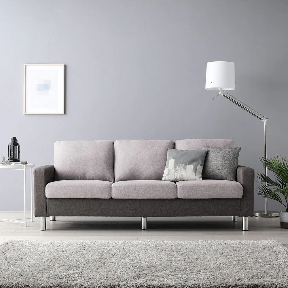 3人掛け 洗える着替えソファ『＆NAME アンドネーム』チャコールグレー×ベージュ - Image 55