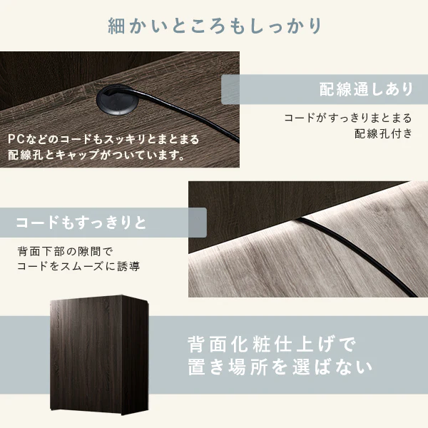 パーテーションデスク 木製 幅90cm ナチュラル×ナチュラル - Image 20