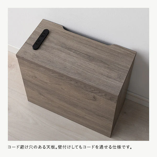 ケーブル収納BOX シリーズ 『Nelio ネリオ』角置きタイプ [幅40cm] ブラック - Image 13