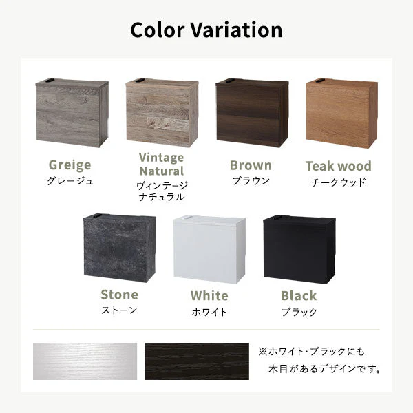 ケーブル収納BOX シリーズ 『Nelio ネリオ』角置きタイプ [幅40cm] ブラック - Image 15