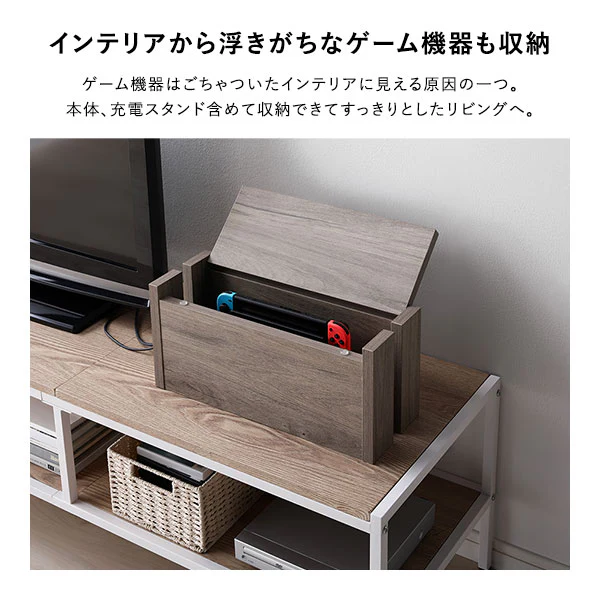 ケーブル収納BOX シリーズ 『Nelio ネリオ』卓上タイプ [幅40cm] ホワイト - Image 12
