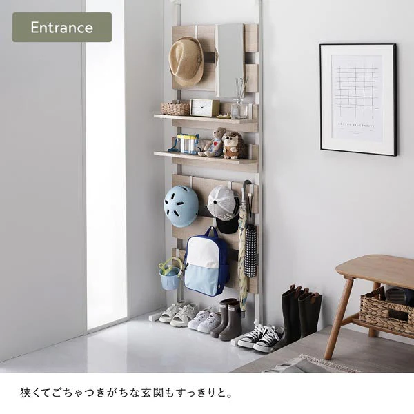 突っ張りウォールラック『Takk タック』用 【追加棚 単品】 ブラウン×ブラック - Image 4