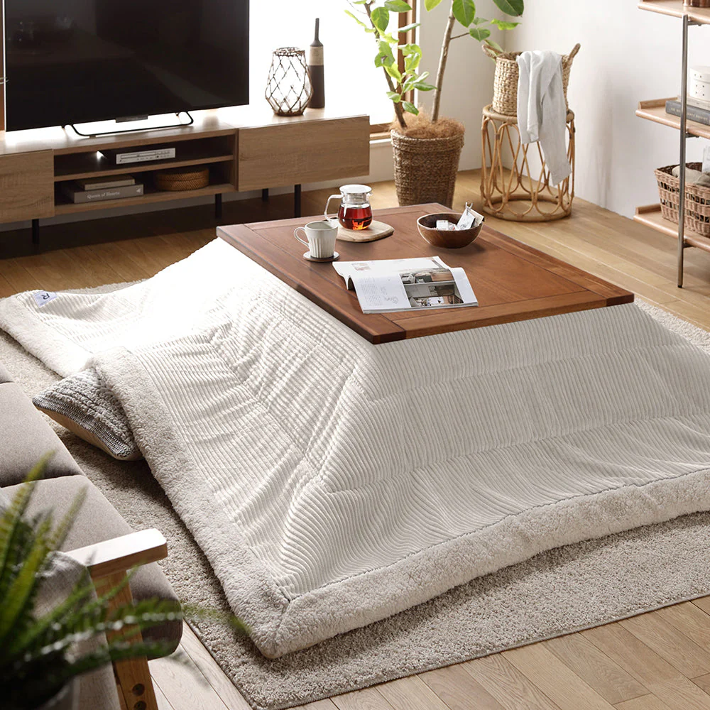 ボア付 コーデュロイ 薄掛けこたつ掛け布団 単品 カーキ - Image 20