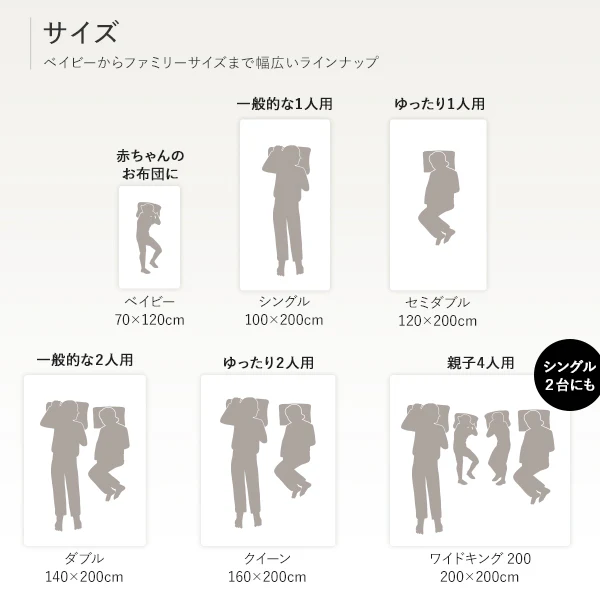 【ベイビー～ファミリーサイズ】抗菌 防臭 防ダニ 防水シーツ フラットタイプ ライトグレー - Image 14