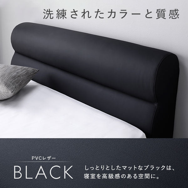 レザー調ベッド 『NOBILIS ノビリス』 ブラック - Image 7