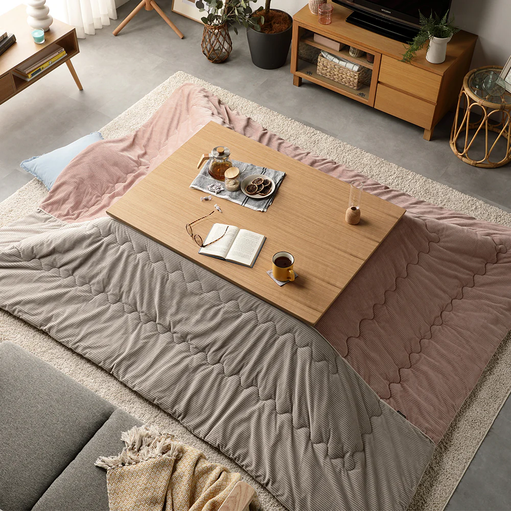 コーデュロイ調フランネル バイカラーシリーズ こたつ掛け布団 単品 イエロー - Image 24