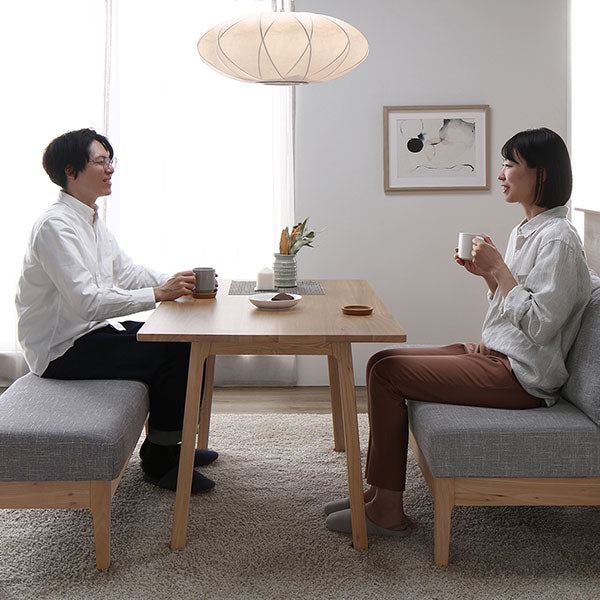 ソファダイニング L字3点セット(テーブル120cm+背付きベンチ+アーム付きベンチ) 『DINOVA ディノバ』 グレー - Image 29